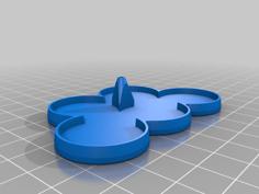 25mm Base Round Troop Tray With Handle 3D Printer Model