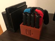 Nintendo Switch Joy Con Holder (4 Piece W/Joy Con Grip) 3D Printer Model