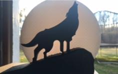 Wolf Plaque 3D Printer Model