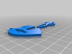 Love Keychain 3D Printer Model