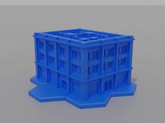 6mm Mixed Use Building 2A – Hexed And Hexless 3D Printer Model