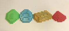 Minecraft 3D Minerals 3D Printer Model