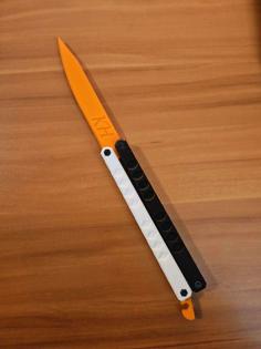 Balisong (Butterfly Knife) With Close Latch (Old Design! See 3.0 Remix) 3D Printer Model