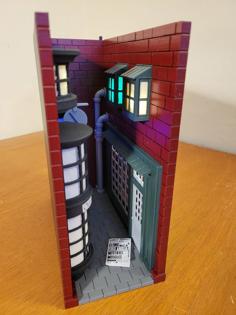 Diagon Alley Bookshelf Diorama 3D Printer Model