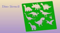 Dino Stencil 3D Printer Model