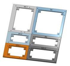 Modular ITX/DTX/mATX/ATX/EATX/SSI-EEB/SSI-CEB/XL-ATX Mainboard Frame/tray 3D Printer Model