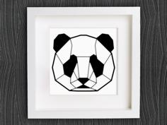 Customizable Origami Panda Head 3D Printer Model