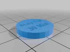 Stay Up Or Not Coin 3D Printer Model