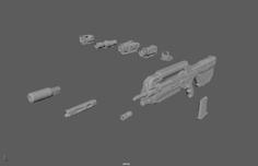 Battle Rifle [Halo 5] (CUSTOMIZABLE) 3D Printer Model