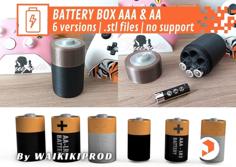 Battery Box – AA LR6 & AAA LR3 – 6 Versions 3D Printer Model