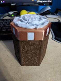 Tudor Rose Twist Box Topper 3D Printer Model