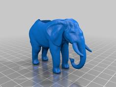 Elephant Planter (With Drain Holes) 3D Printer Model