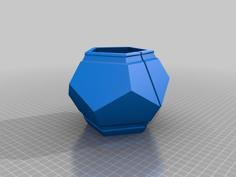 Dodecahedron Concrete Pot Mold 3D Printer Model