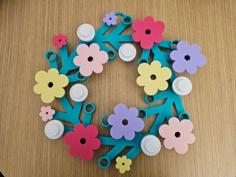 Big Spring Flowers Brick Wreath 3D Printer Model