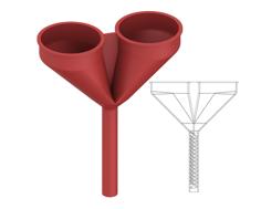 Mixing Funnel With Two Chambers 3D Printer Model