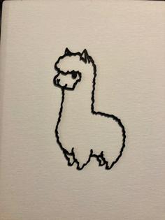 Alpaca 2D Art W/Frame 3D Printer Model