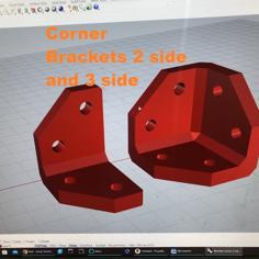 Corner Brackets For Cabinets Or Shelves 3D Printer Model