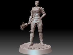 Post Apocalypse Amazon – 28mm Miniature 3D Printer Model