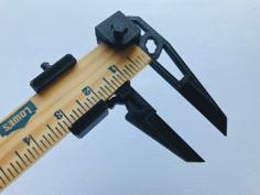 SN-2 Large Calipers – Yard/Meter Stick Attachment 3D Printer Model