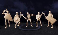 Heroscape: Skeleton Warriors With Shields 3D Printer Model