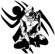 Spiderman Noir Stencil 3D Printer Model