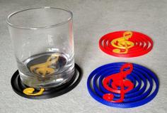 Clef Coaster 3D Printer Model