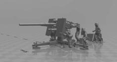 28mm Bolt Action Flak 88 3D Printer Model