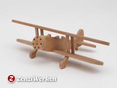 Waco UPF-7 Biplane Simplified Cnc/laser 3D Printer Model