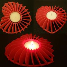 Heart Tea Light Candle Holder 3D Printer Model