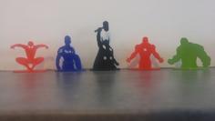 Avengers 2D Figurines 3D Printer Model