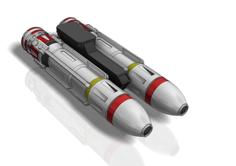 Large Missile Pair With Pylon 3D Printer Model