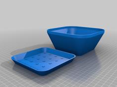 Square Flower Pot With Rounded Corners 3D Printer Model