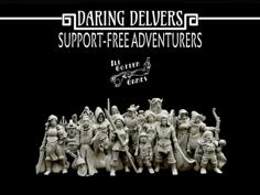 Daring Delvers: Support Free Adventurers 3D Printer Model