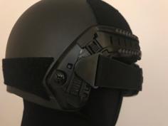 Goggle Holder For PJ Helmet 3D Printer Model