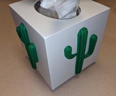 Cactus Tissue Box Holder 3D Printer Model