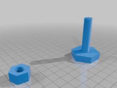 Nut And Bolt Fidget 3D Printer Model