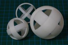 Snap-together Sphere 3D Printer Model