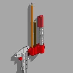 Pen And Vernier Caliper Holder (+1 Marker) 3D Printer Model