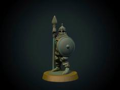 Elite Saracen Spearman 28mm (supportless, FDM Friendly) 3D Printer Model