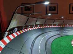 Track Lighting, Guard Rail, And Catch Fence For Carrera Slot Car Track 3D Printer Model