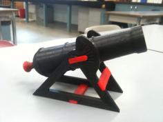 Spring Powered Cannon! 3D Printer Model