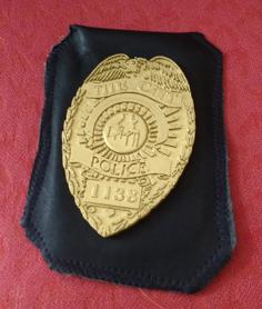 Police Badge With Customizable Name, Logo And Number 3D Printer Model