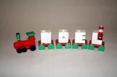 Noel Holiday Candle Train 3D Printer Model