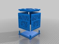 Carved Box #tree #sun #rose #orniments #box #MakerEdChallenge 3D Printer Model