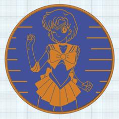 Translucent Sailor Mercury Coaster (Sailor Moon) 3D Printer Model