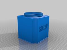 Tea, Coffee And Sugar Container Set 3D Printer Model