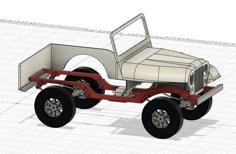 Custom Chassis For CJ5 Jeep Body (1/10) 3D Printer Model