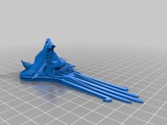 Witcher Wolf Head Hair Pin 3D Printer Model