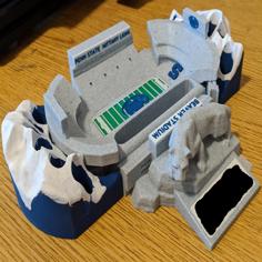 Penn State Themed Pen & Business Card Holder – Beaver Stadium And Nittany Lion 3D Printer Model