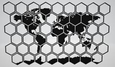 Hexagon World Map 2.0 3D Printer Model